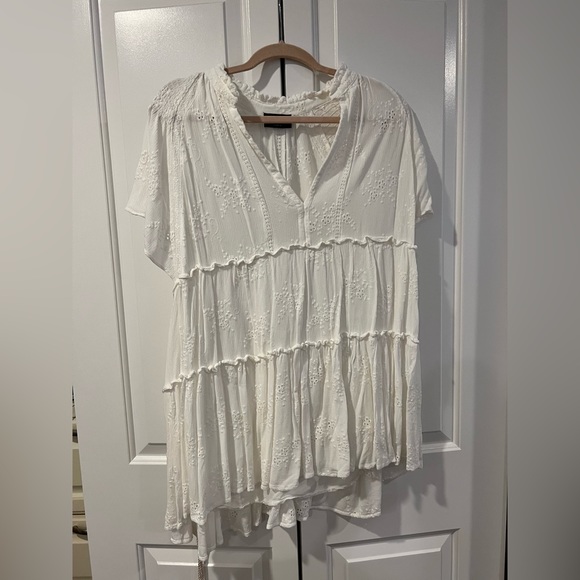 VICI Yolanda Cotton Eyelet Tiered Babydoll Dress - Picture 3 of 8